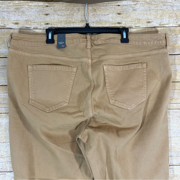 Torrid Mom Straight Vintage Stretch High Rise Golden Jean 20T Button Fly Raw Hem - Picture 6 of 10